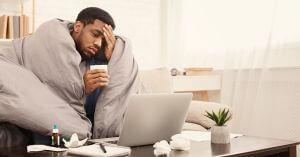 Man Sick On Couch