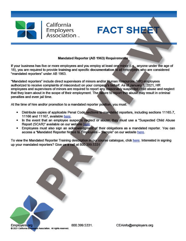 MandatedReporter(AB1963)FactSheet_preview Mandated Reporter (AB 1963) - Fact Sheet