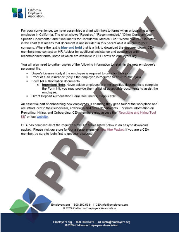 NewHireChecklist_Preview New Hire Orientation Checklist
