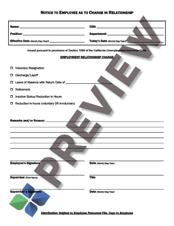 NoticeEmployeeChangeInRelationship_preview Emplee Change in Relationship Form Thumbnail