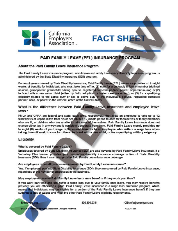 paid family leave fact sheet form thumbnail