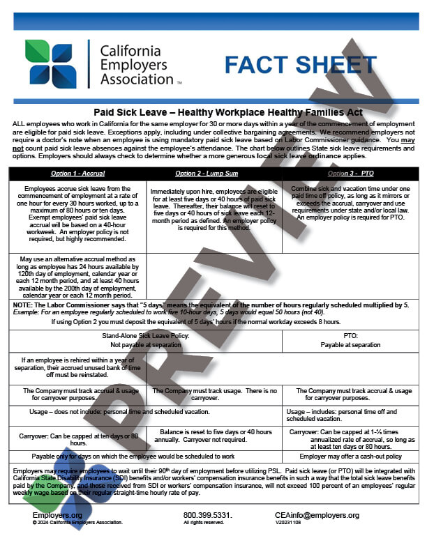 PSLinCA_preview Paid Sick Leave in CA fact sheet thumbnail