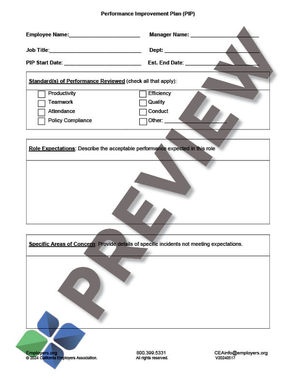 Performance Improvement Plan Thumbnail
