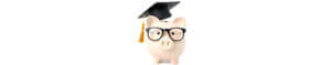 Piggy Bank with graduation cap