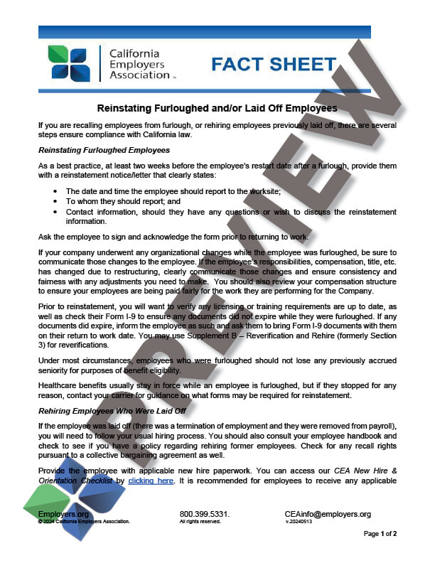 ReinstatementRehireFactSheet_preview Reinstatement and Rehire - Fact Sheet