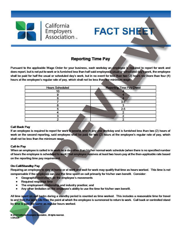 ReprtgTimePayFactSheet_preview Reporting Time Pay Form Thumbnail