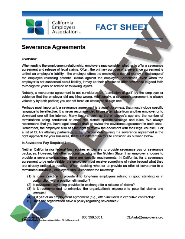 Severance_Agreement_Fact_sheet_preview Severance Agreement - Fact Sheet