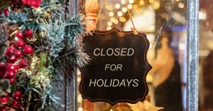 Sign Closed for Holiday
