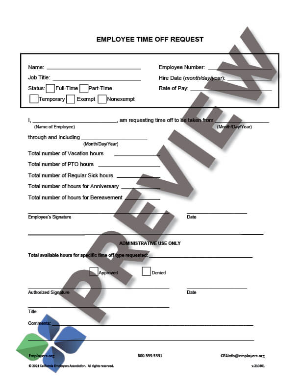 TimeOffRequestForm_preview Time Off Request Form Thumbnail