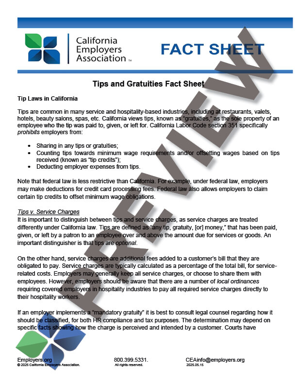 TipsGratuitiesFactSheet_preview Tips and Gratuities Fact Sheet