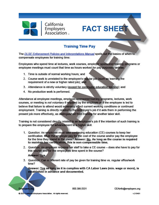 TrainingTimePayFactSheet_preview Training Time Pay - Fact Sheet