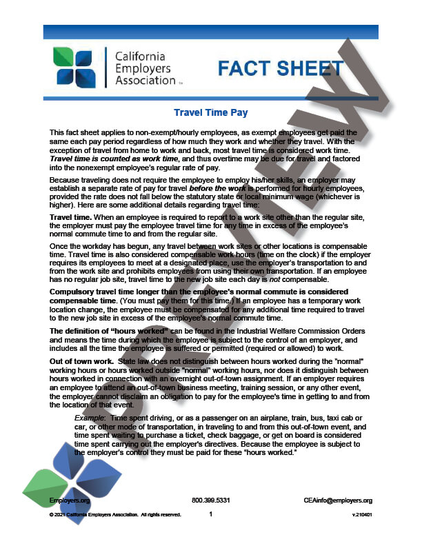 TravelTimePayFactSheet_preview Travel Time Pay - Fact Sheet