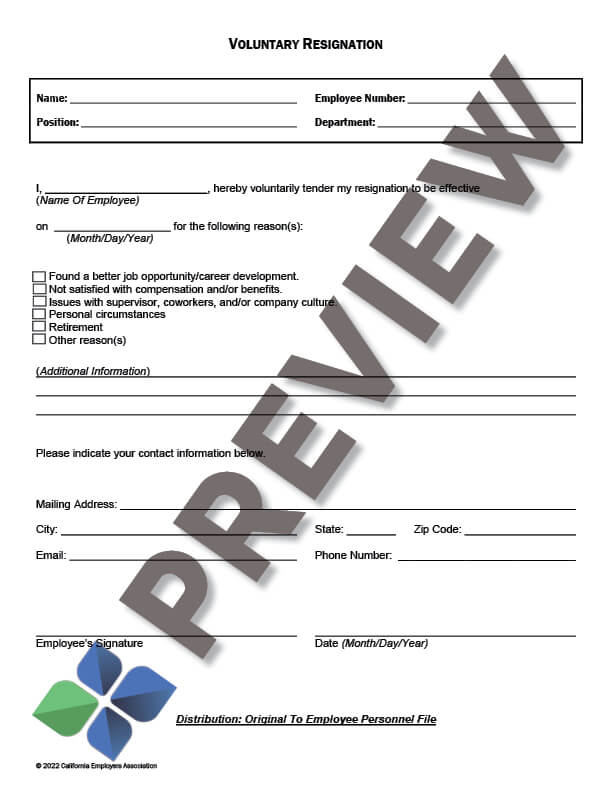 VoluntaryResignation_preview Voluntary Resignation