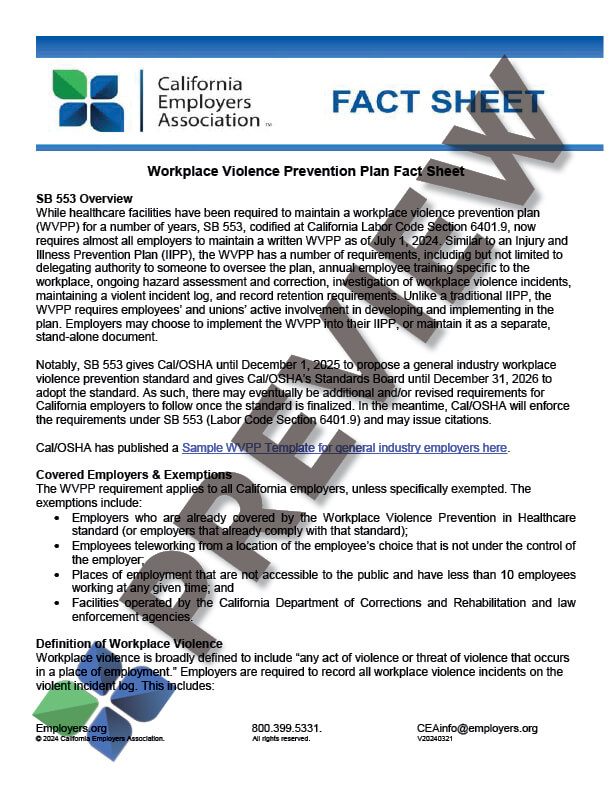 WVPPFactSheet_preview Workplace Violence Prevention Plan Fact Sheet Thumbnail