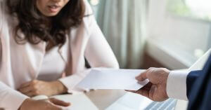 Woman Receiving Termination
