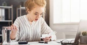 Woman Shocked over Money