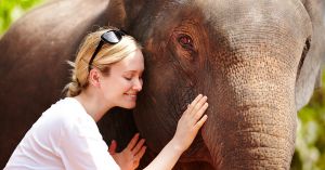 Woman with Elephant