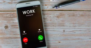 Work Call on Cellphone