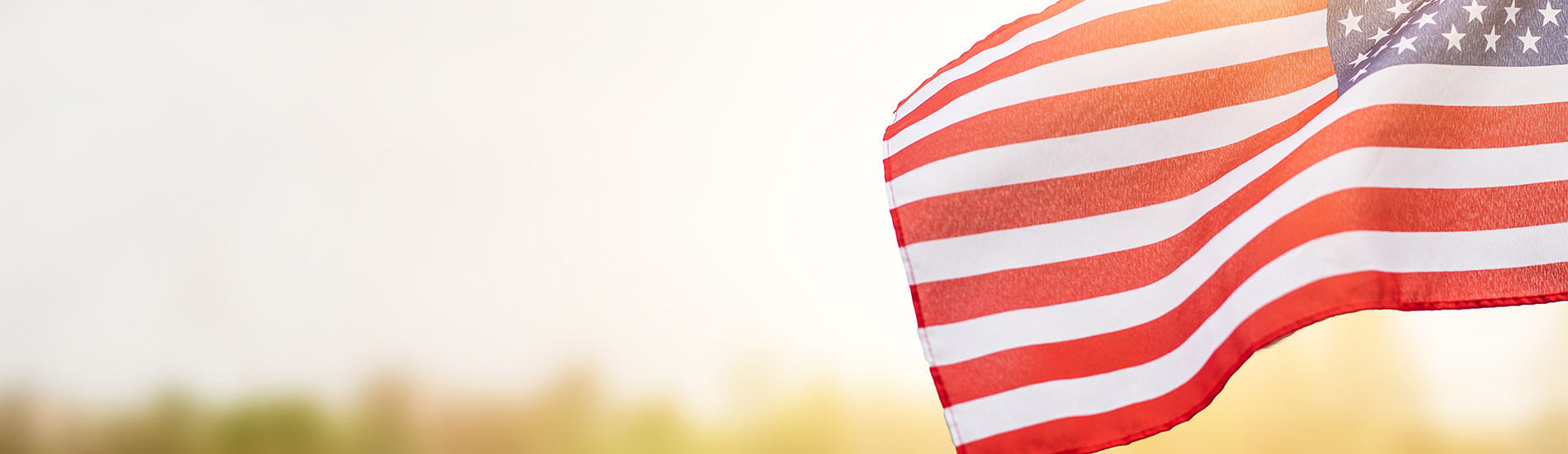 American flag waving