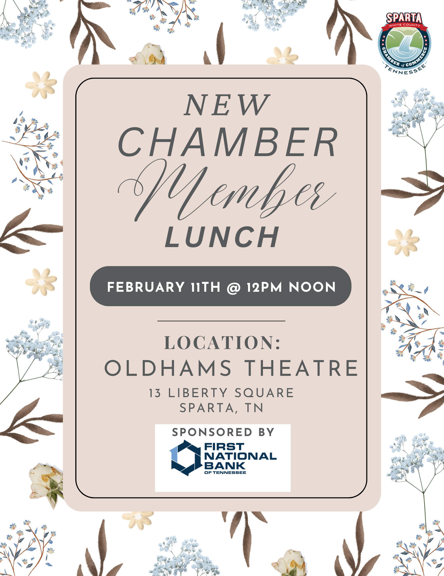 New Chamber Lunch with Sponsor