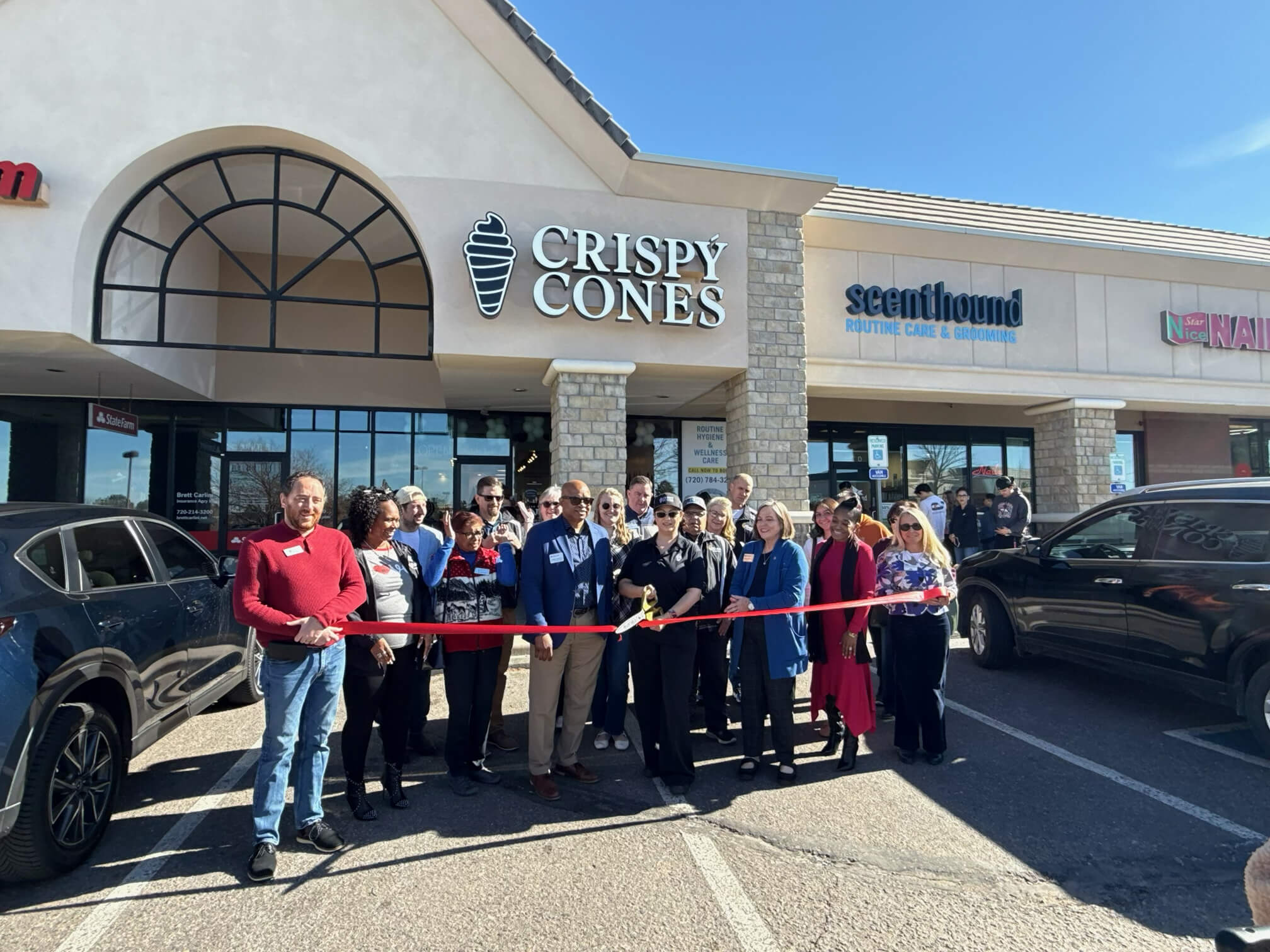 Crispy Cones ribbon cutting
