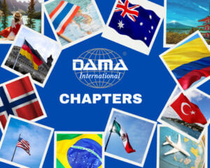 DAMA chapters graphic with nation flags
