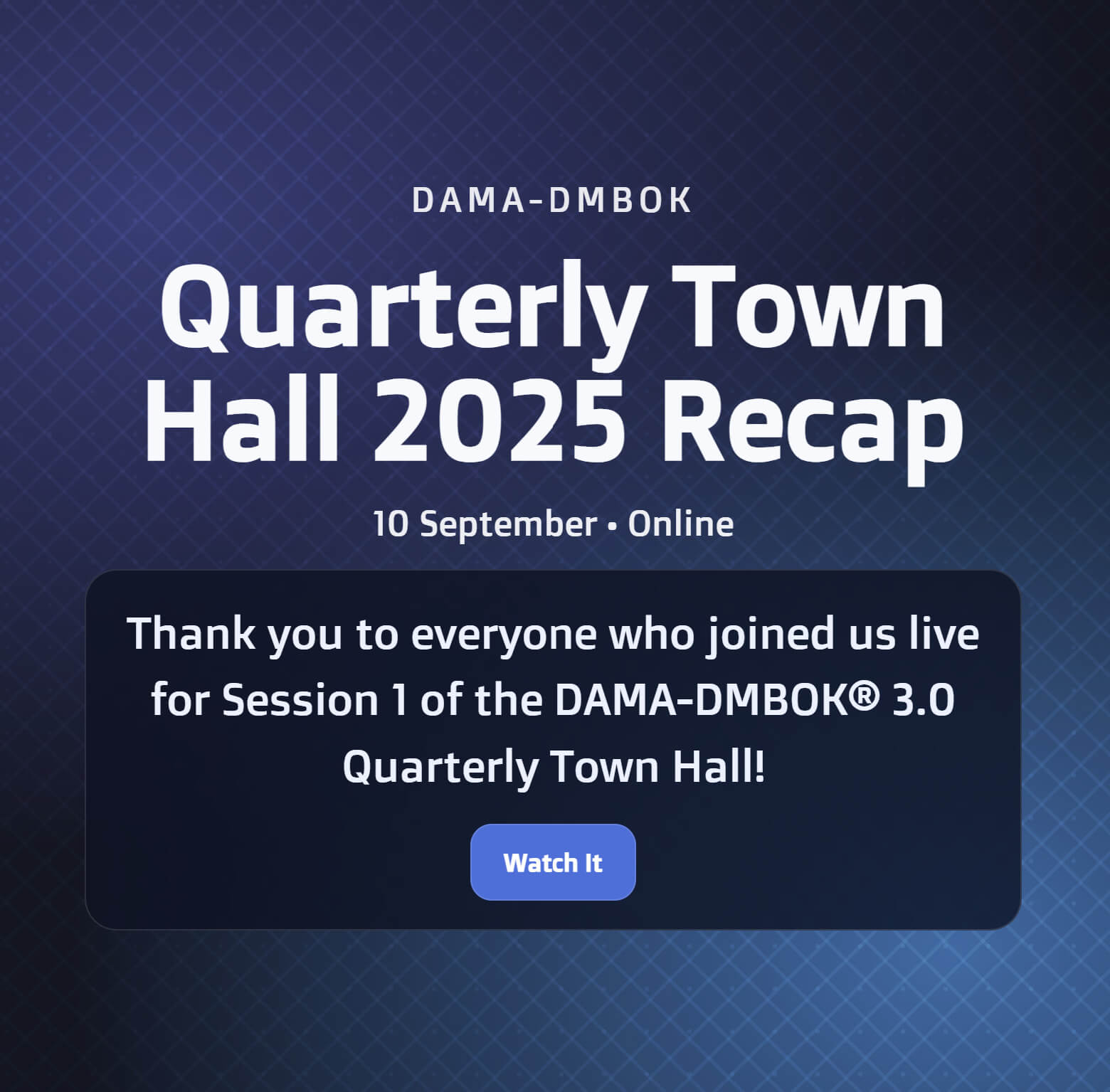 Townhall-recap