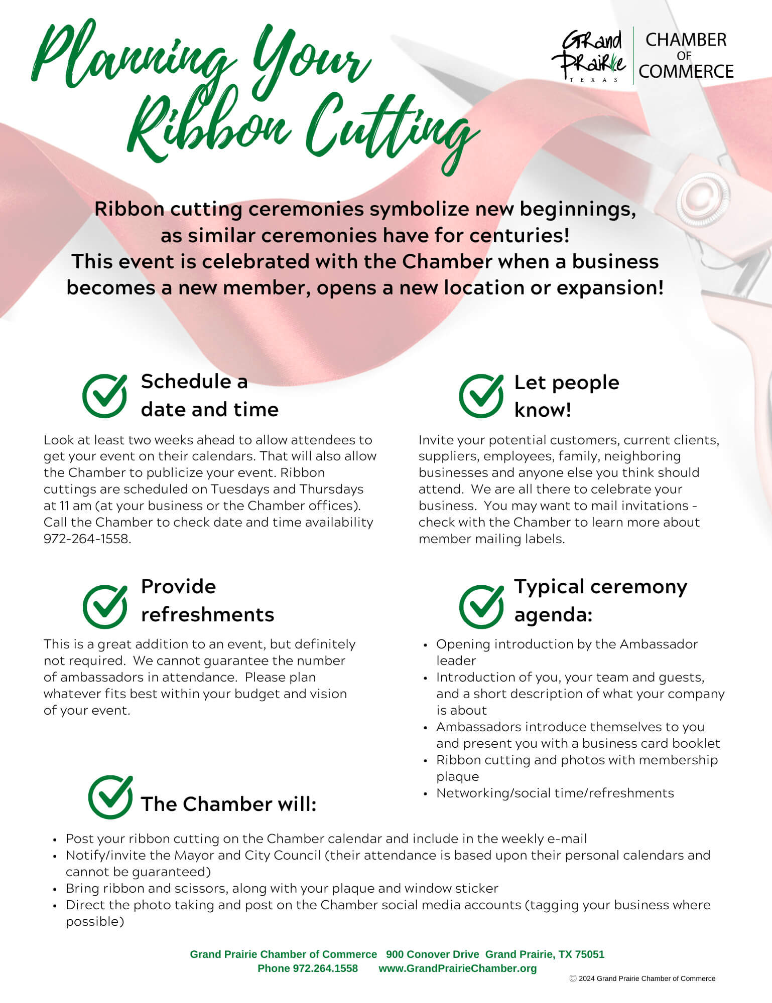 Ribbon Cutting Flier