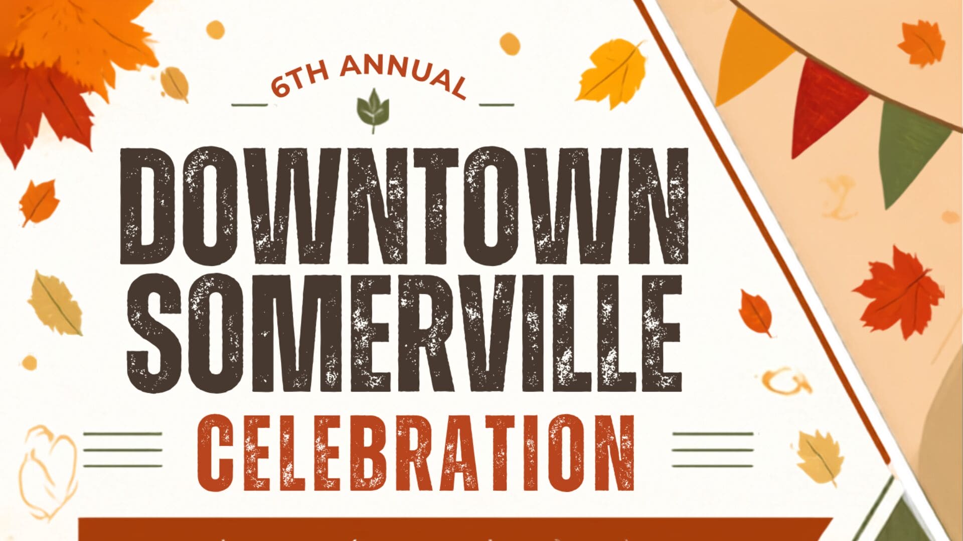 Orange Colorful Fall Fest Flyer (1920 x 1080 px)