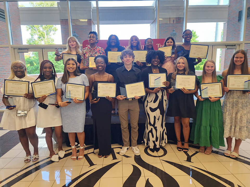Young Leaders with certificates
