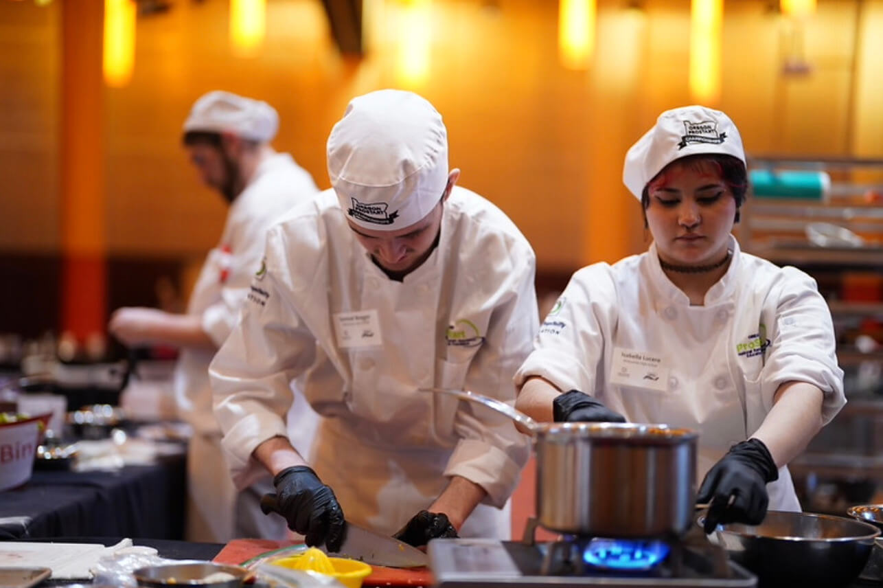 WorkforceDev-ProStart students cooking