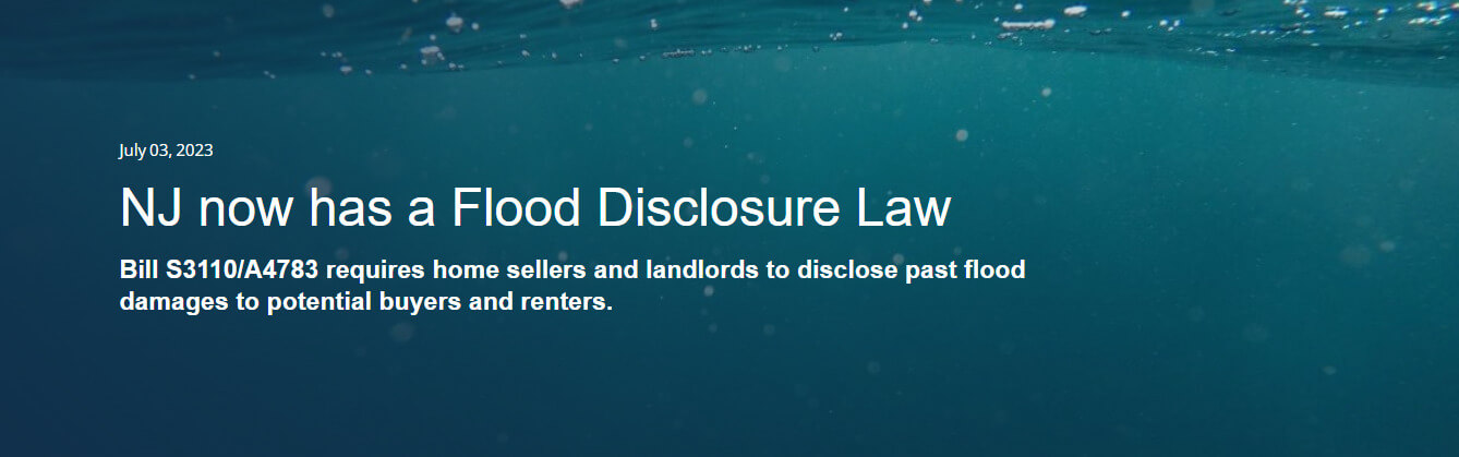 NJ now has a Flood Disclosure Law