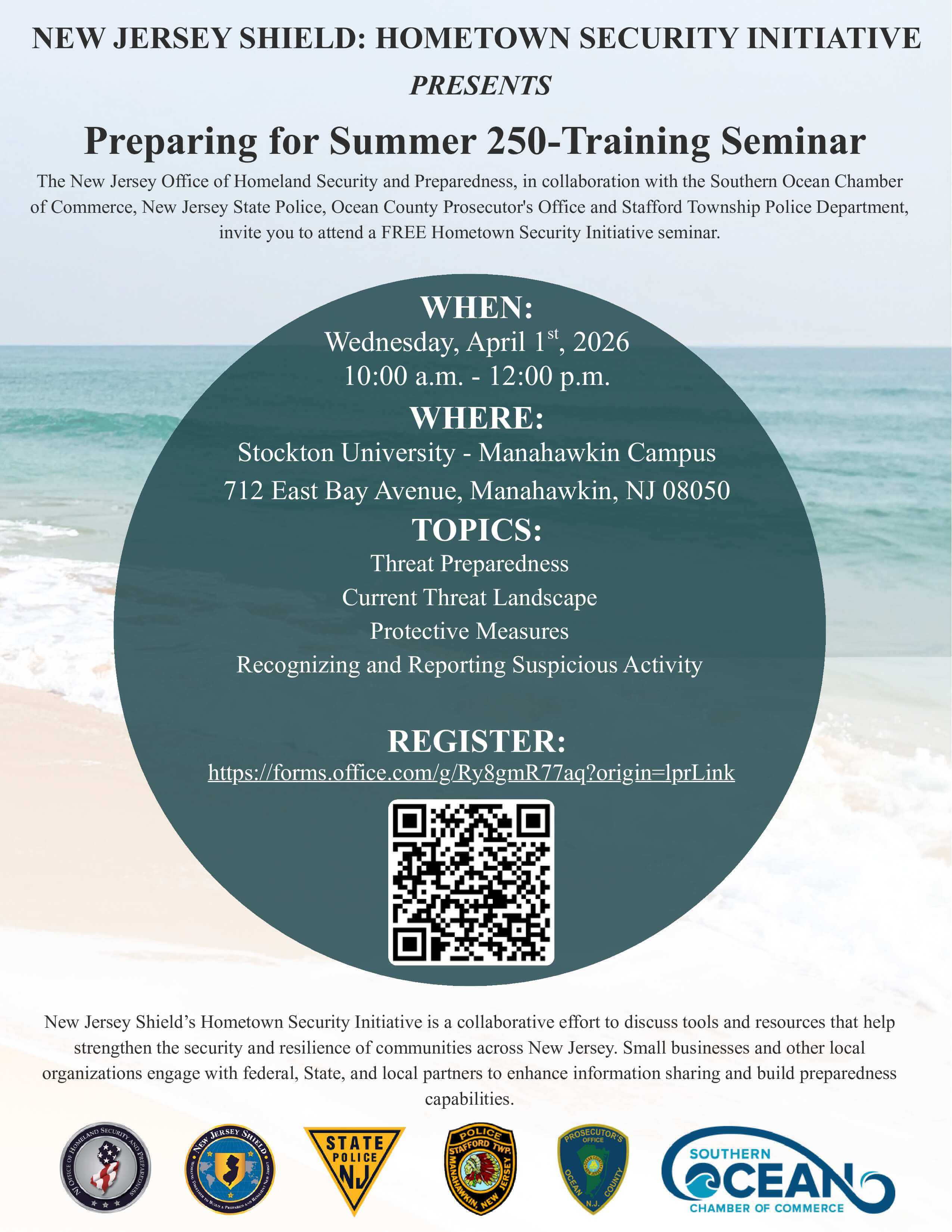 Hometown Security Initiative - Preparing for Summer 250-Training Seminar