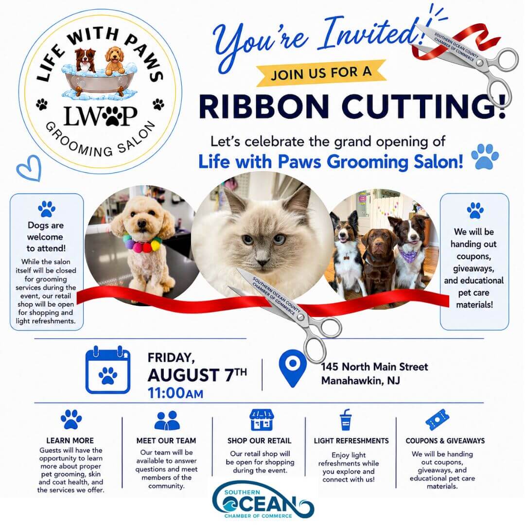 August 7 - Ribbon Cutting for Life with Paws