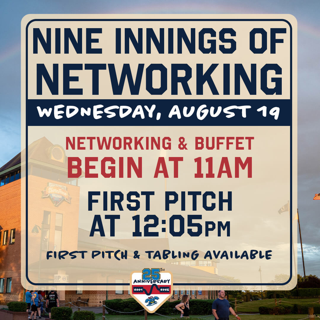 August 19 - Bring Your Business to Nine Innings of Networking at the Jersey Shore Blueclaws