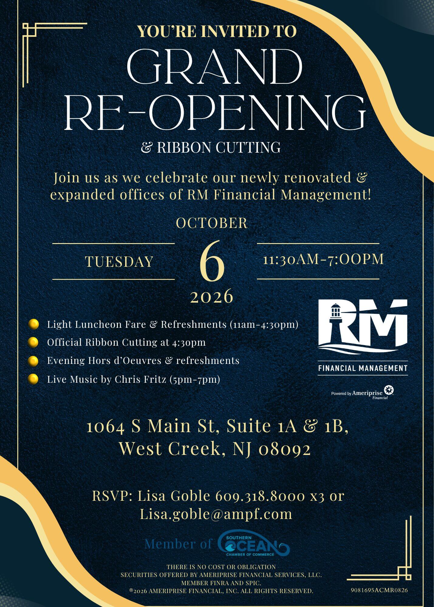 RM Financial Management Ribbon Cutting & Open House October 6