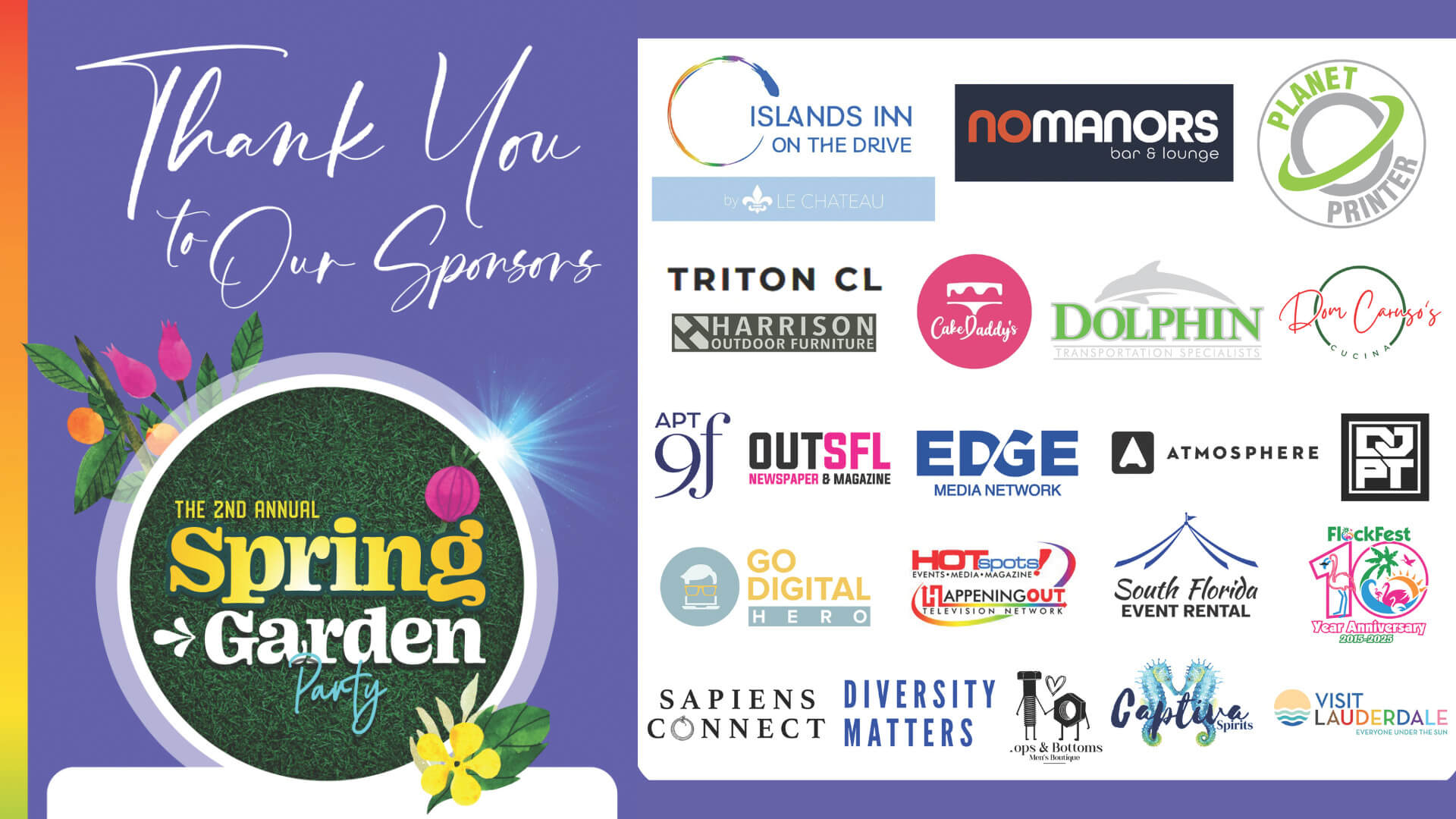 THANK YOU to the 2025 Spring Garden Party Sponsors