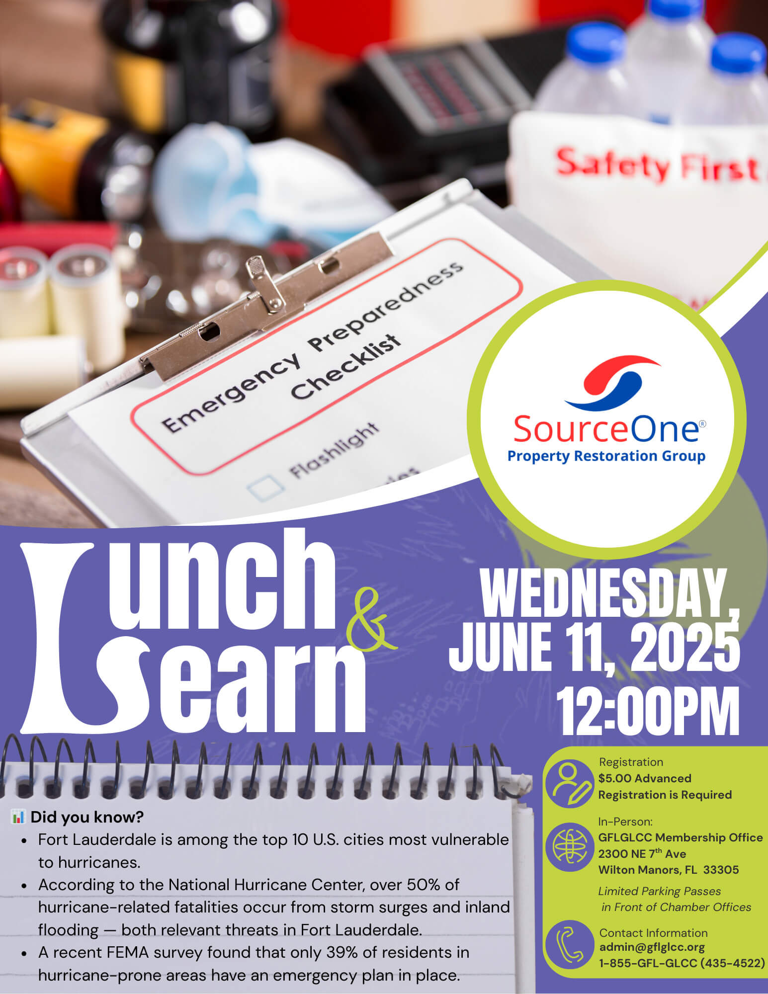 June 11 - Lunch and Learn - Hurricane Preparedness