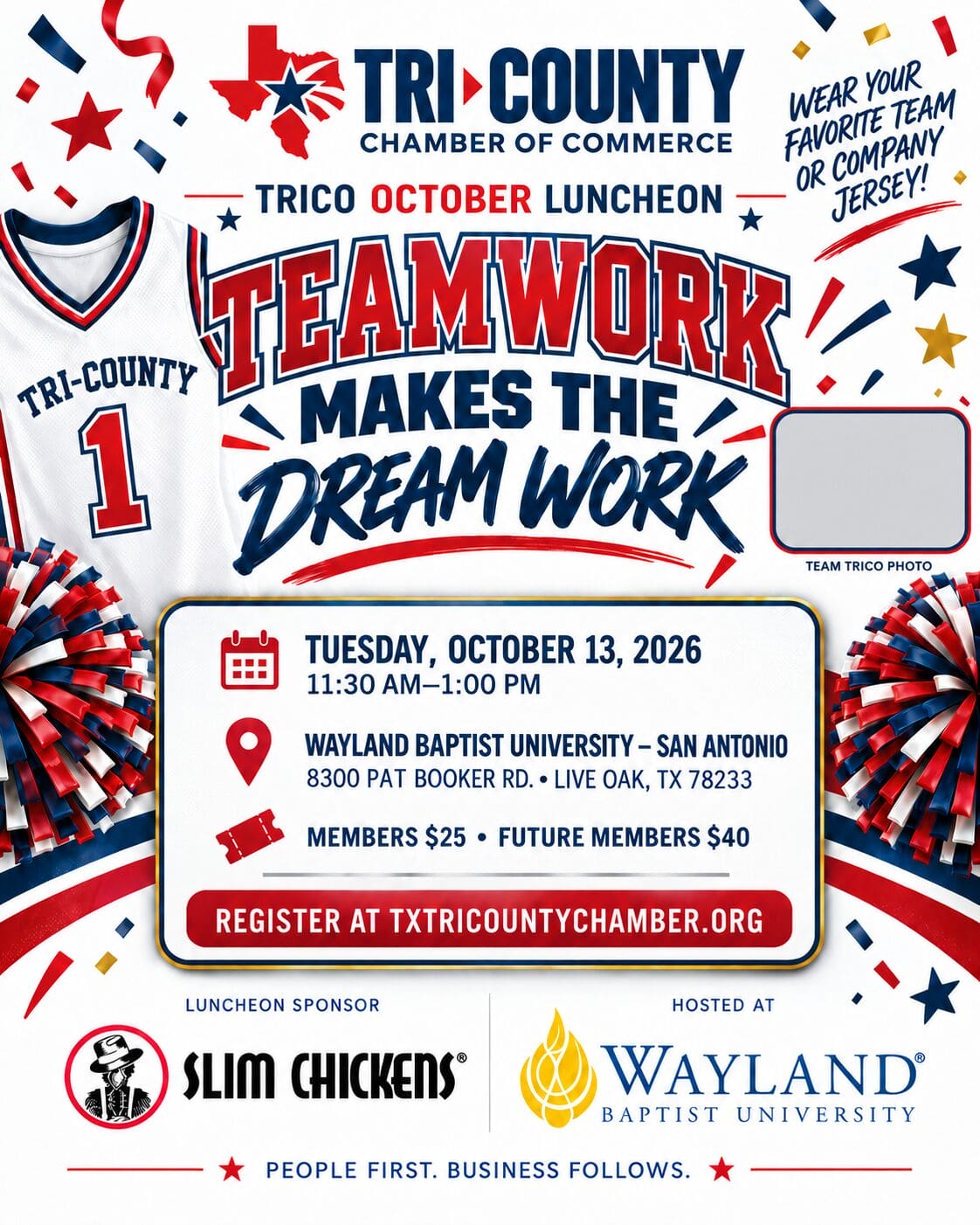Teamwork Makes the Dream Work — October 13 luncheon flyer