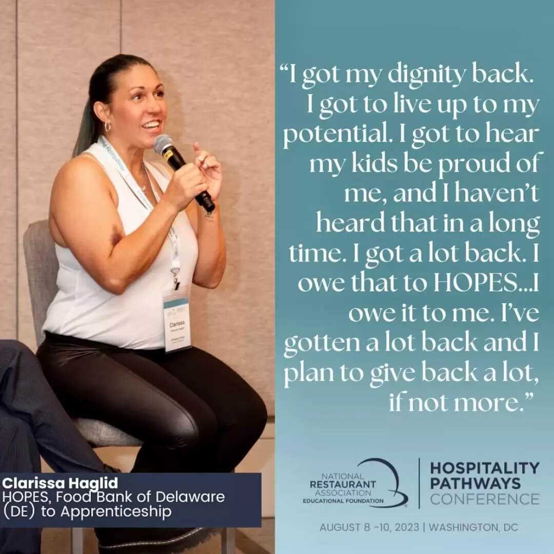 quote graphic with picture of woman speaker