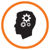 head with gears icon