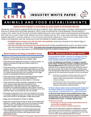 Animals in Restaurants ​