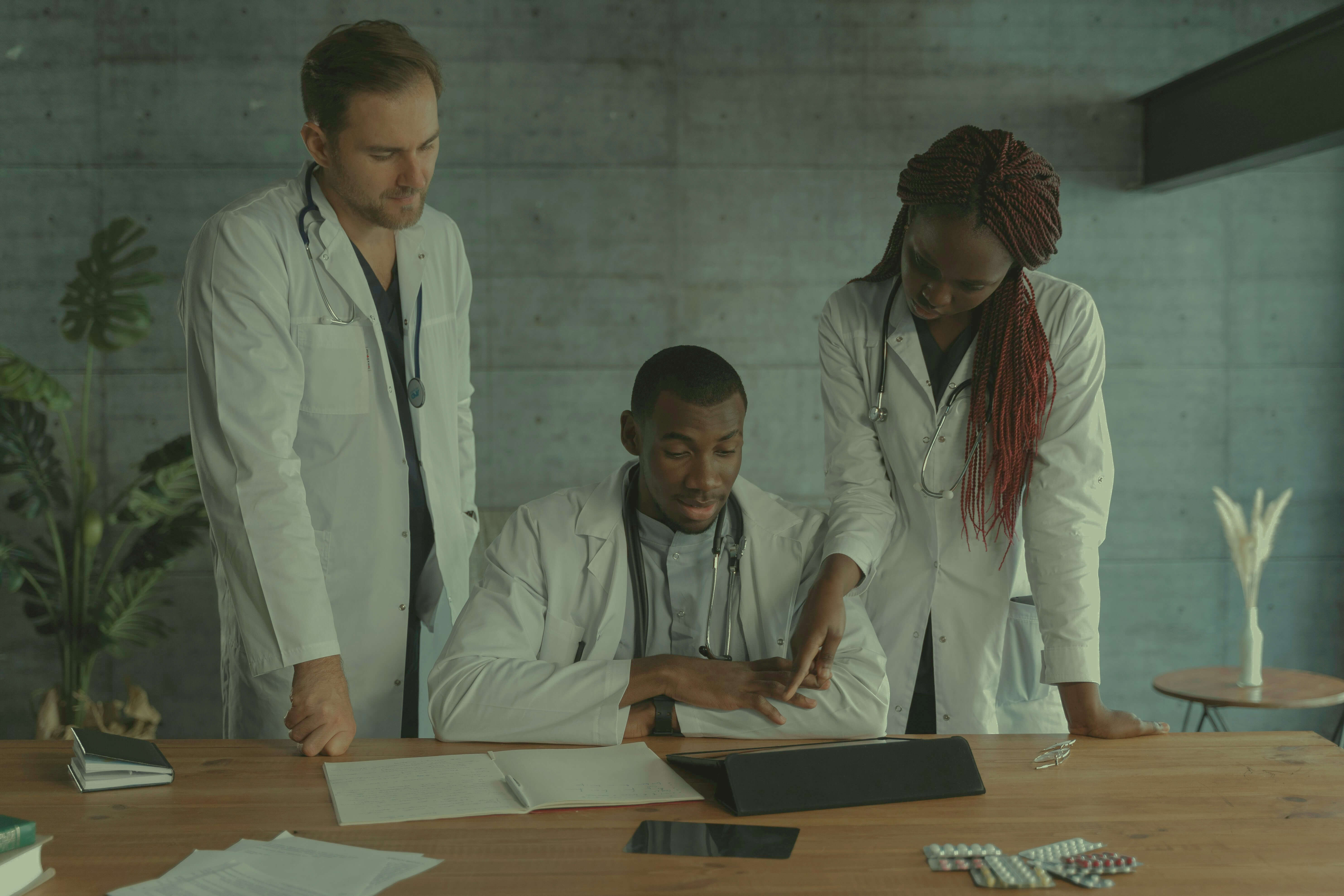 doctors talking