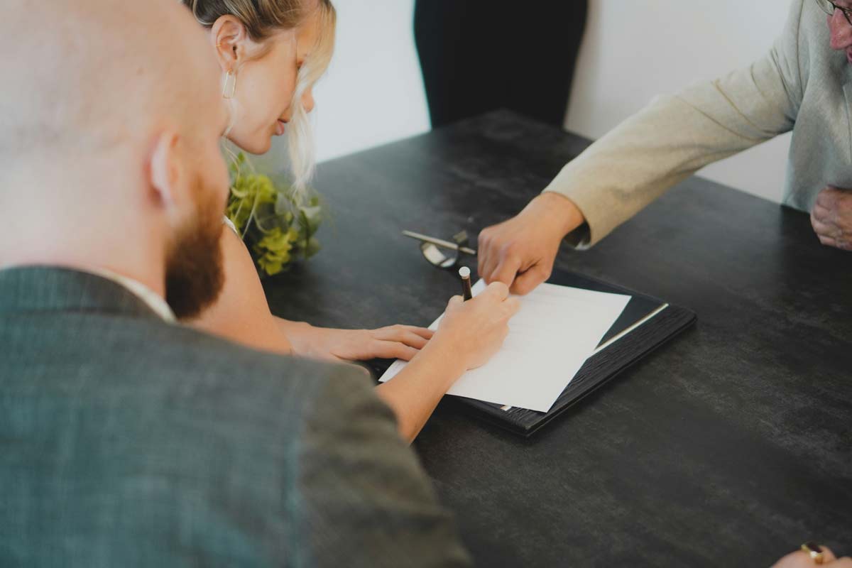 signing paper