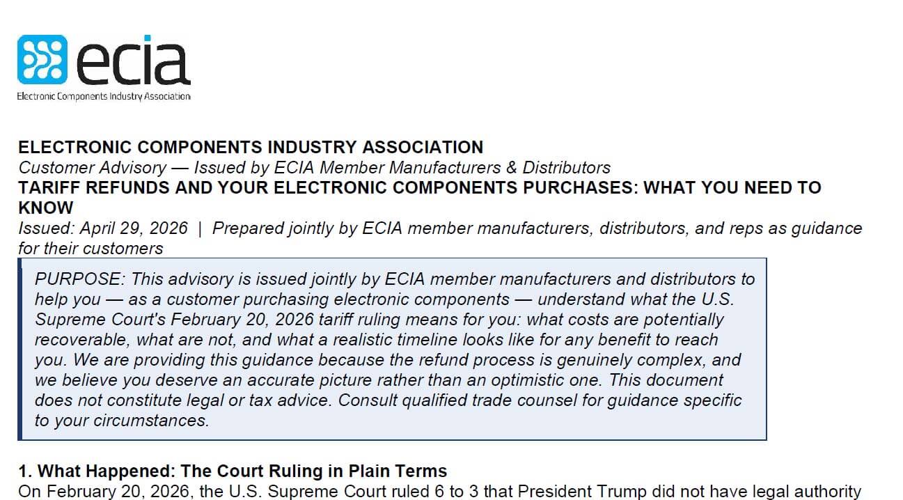 Tariff Refund