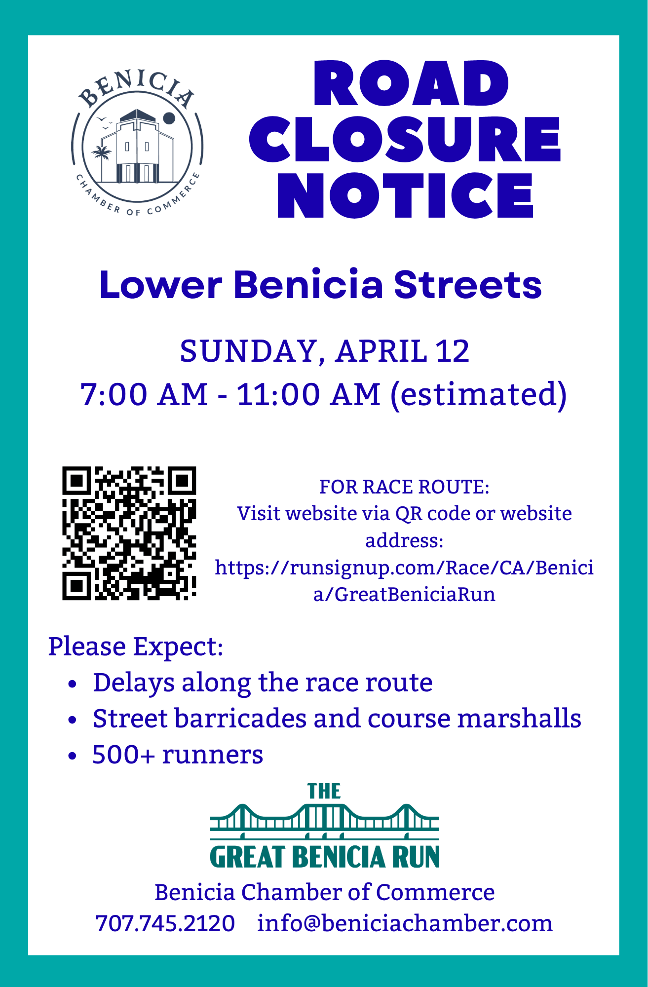 Great Race Road Closure - All Streets