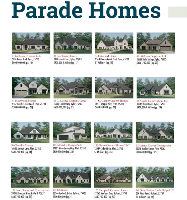 Parade of Home page