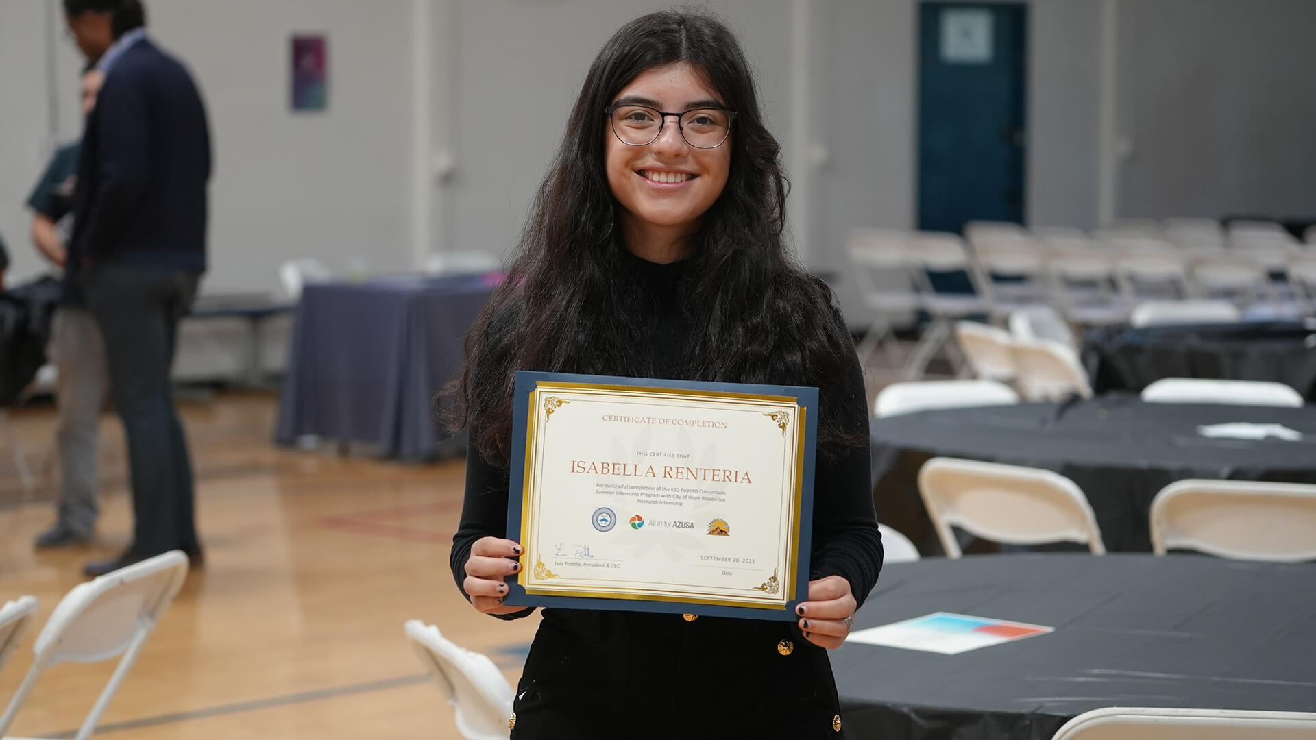 receiving certificate