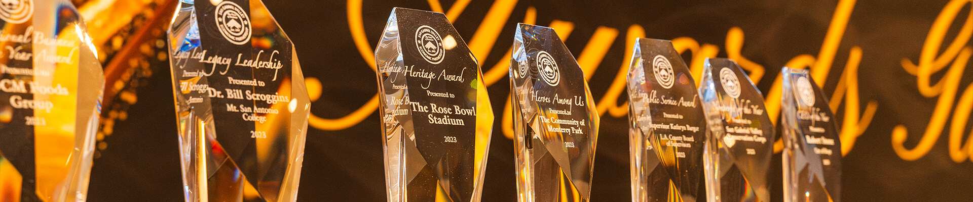 Image of SGV Awards Gala trophies