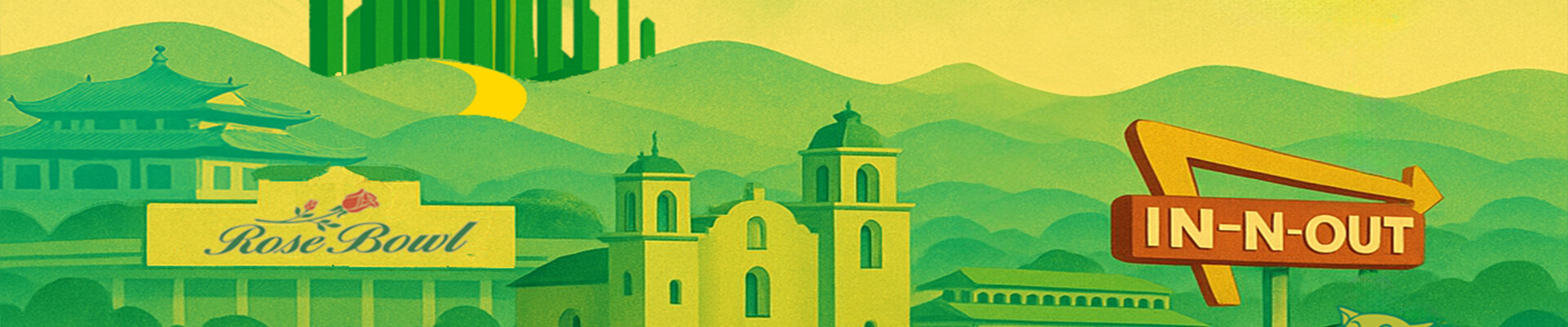 Flier for the 2025 SGV Awards Gala, showing stylized local landmarks with the Emerald City in the distance